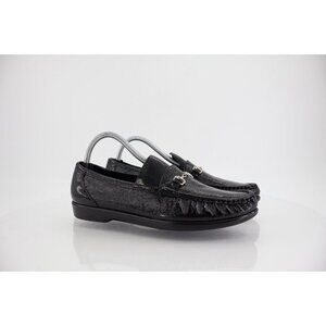 SAS Women's Metro Loafer Size 11 Narrow Bit Strap Flat Slip On Shoe Black Patent